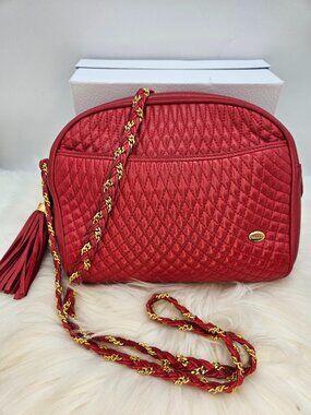 Bally Quilted Lambskin eather Crossbody Camera Bag